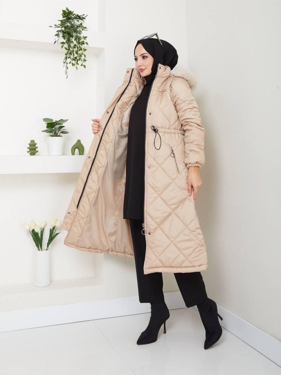 Moda Uzun Şişme Mont
