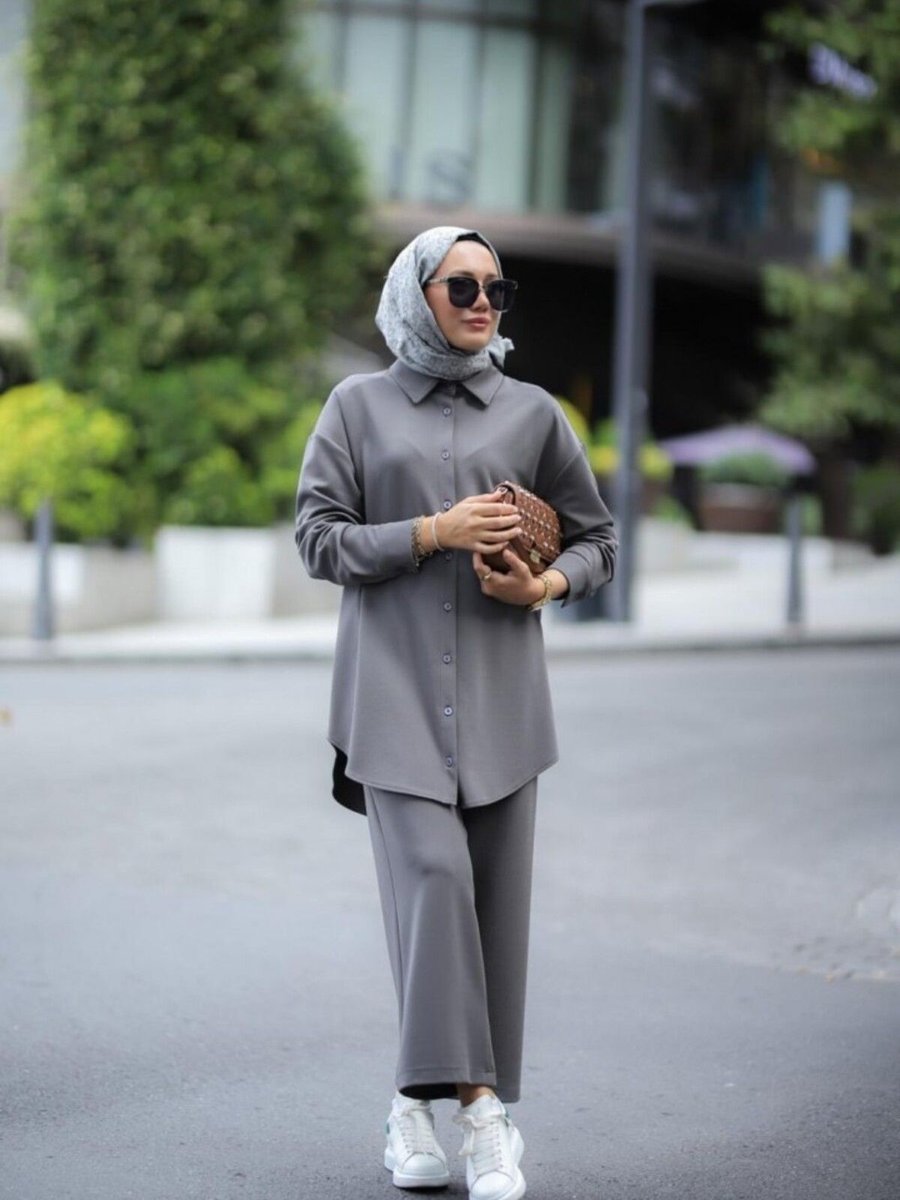 Ns Moda Hifa Takım Gri Model