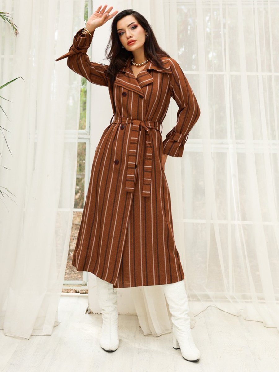 Sahra Afra Tarçın Reglan Kadın Oversize Trençkot