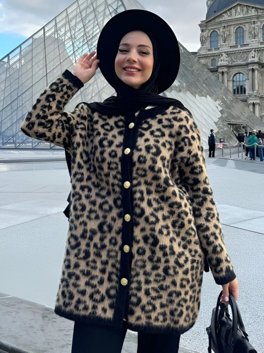 Vianora Leopar Desen Uzun Hirka