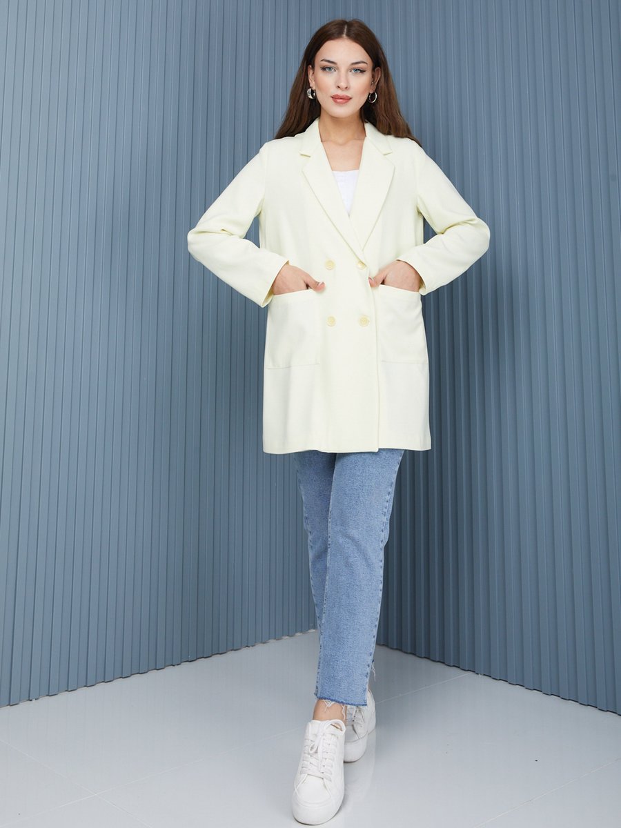 Sahra Afra Sarı Blazer Ceket