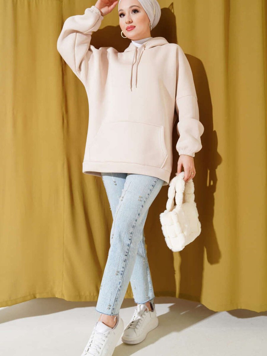 Boi Basic Unisex 5'li Kapüşonlu İplik Şardonlu Sweatshirt Bebe Mavi Siyah Kırmızı Gri Pembe