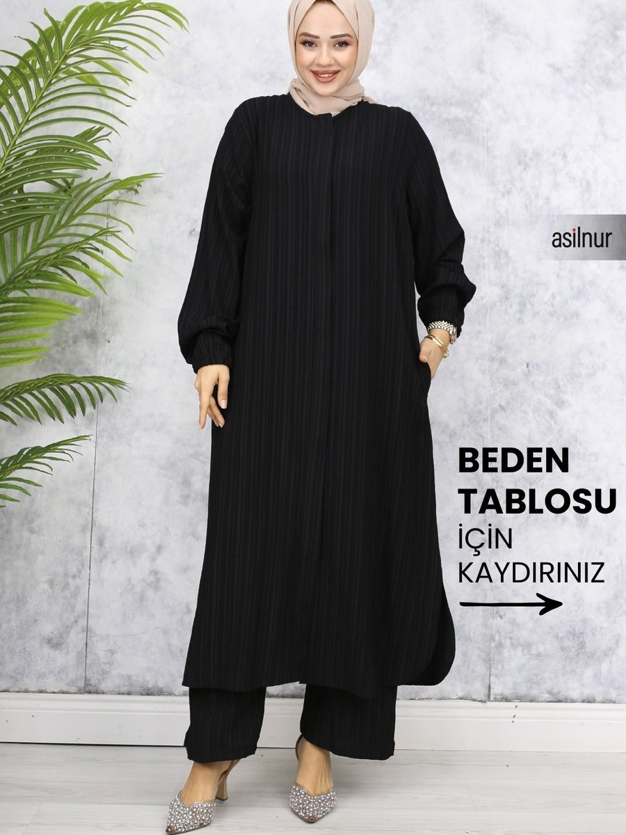 Asilnur Merve Hac Ve Umre İkili Takım Kıyafeti Siyah
