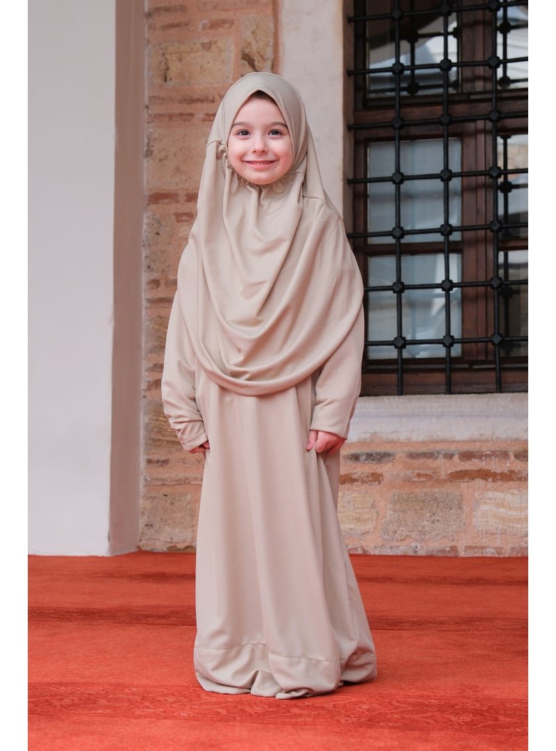 Locco Moda Çocuk Namaz Elbisesi Taş