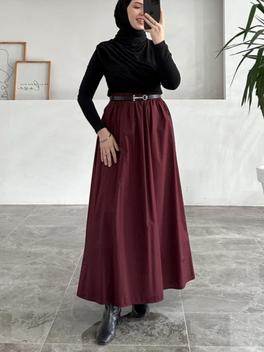 Blueperyy Poplin Etek