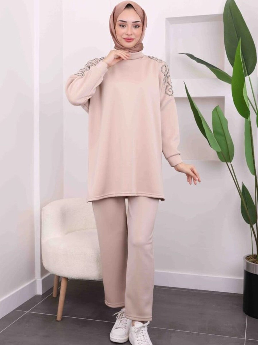 Alvia Butik Omzu Taşlı Scuba Takım