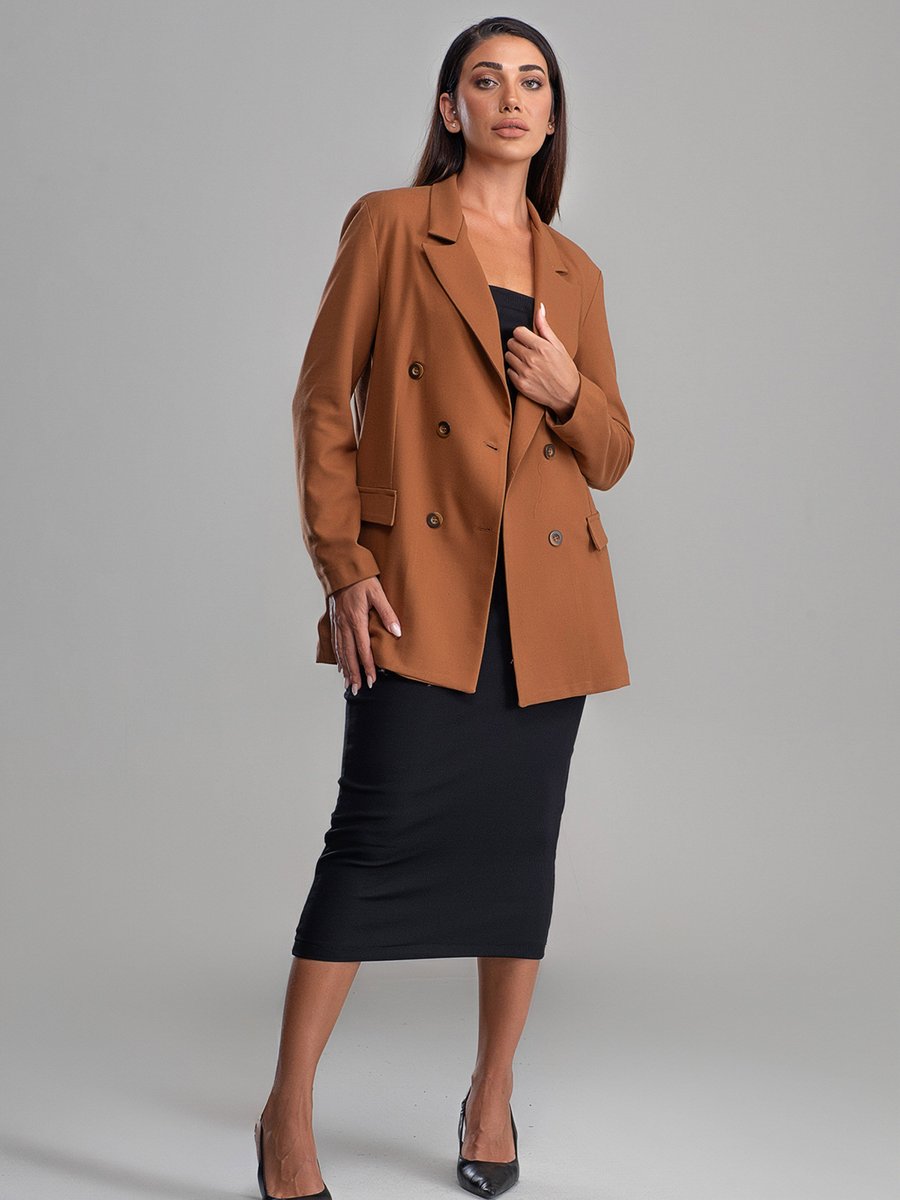 Sahra Afra Kahverengi Blazer Ceket