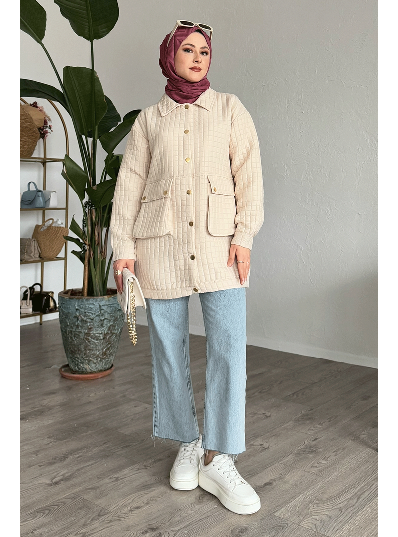 InStyle Kapitone Torba Cepli Bej Kap