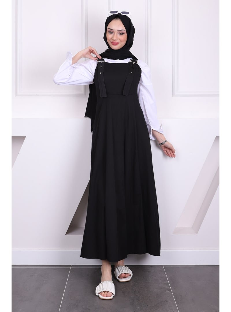 İmaj Butik Siyah Fermuar Detaylı Gabardin Jile