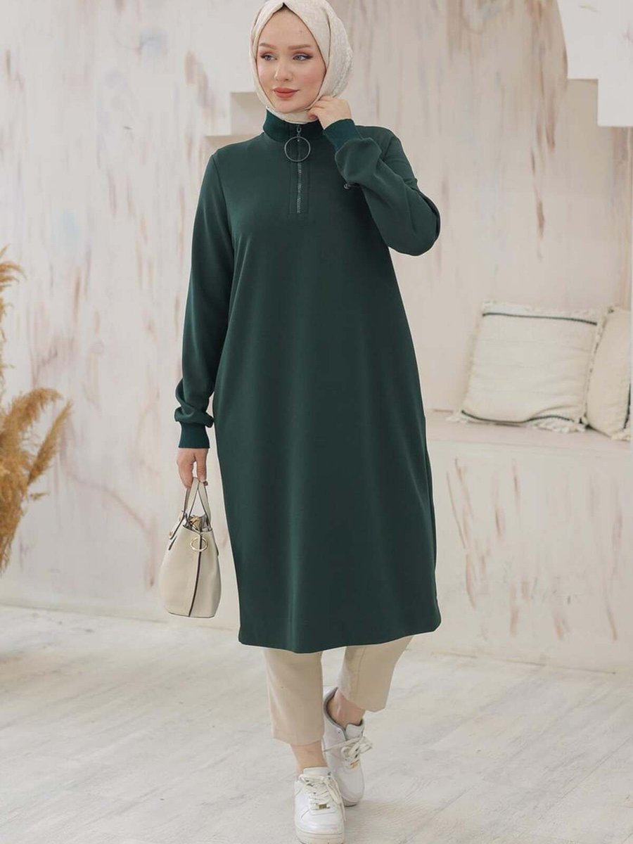 Armine Trend Halkalı Örme Kumaş Tunik
