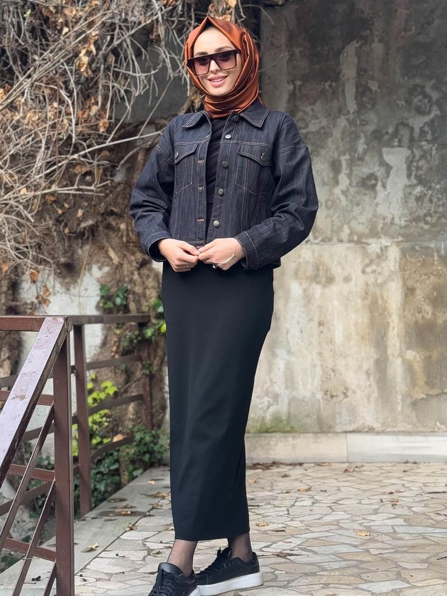 Ceremony Denim Ceket Siyah