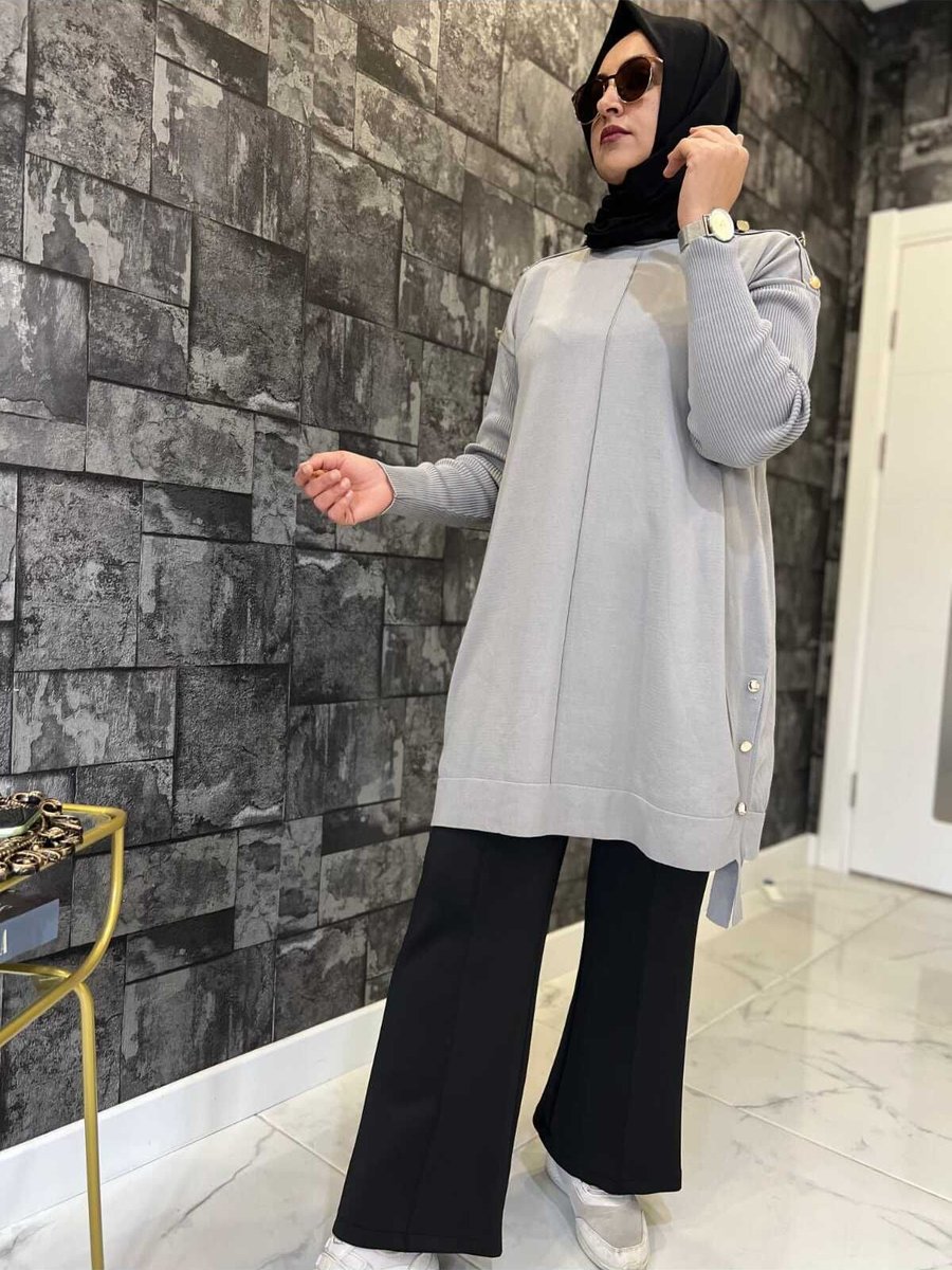 Moda Gri Tuni̇k