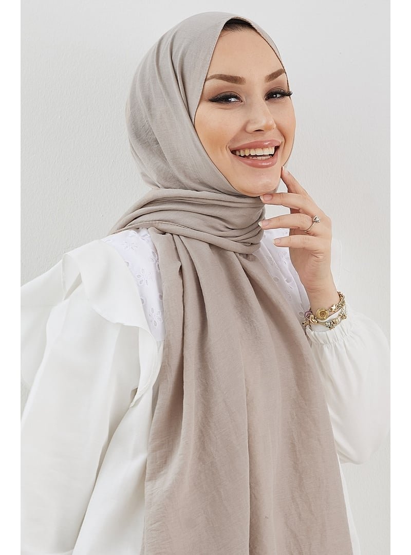 Ozprive Scarfs Bej Pamuk Kraş Şal Ozprive Scarfs Bej Pamuk Kraş Şal