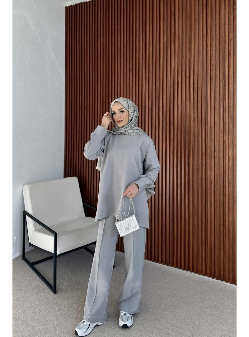 Melike Tatar Gri Dabıl Basic Takım