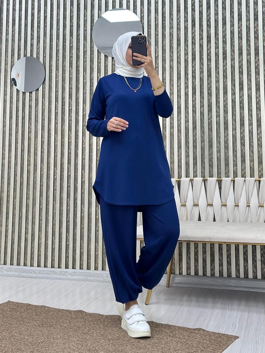 Moda Krash Oyşo Kumaş Şalvar Pantolon Spor Takım