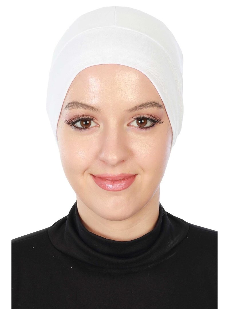 Aisha`s Design Beyaz Takçık Penye Bone,b