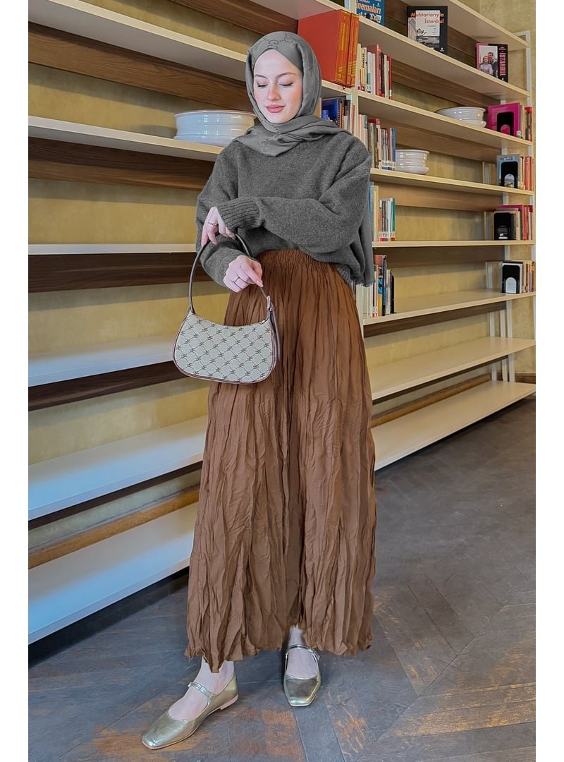 InStyle Kahverengi Kraş Etek