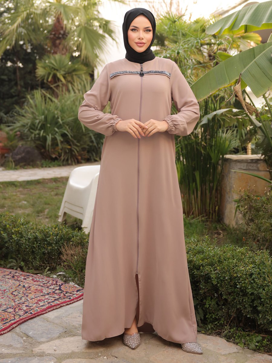 SAHRA BUTİK Krem Ferace