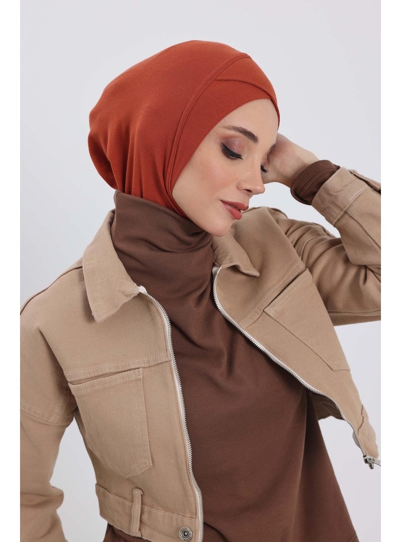 Aisha`s Design 4rb Kiremit Önü Çapraz Detaylı Bone,tb