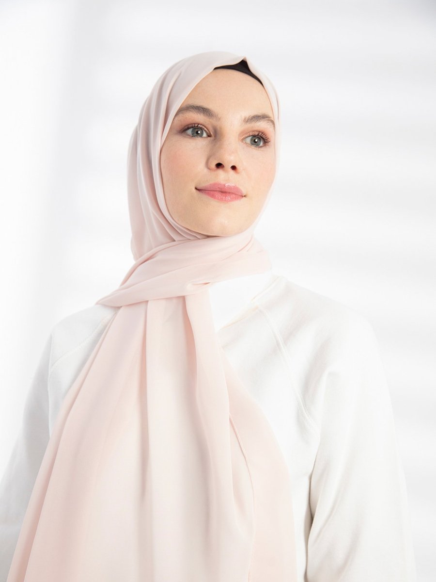 Pure Scarfs Pudra Şifon Şal