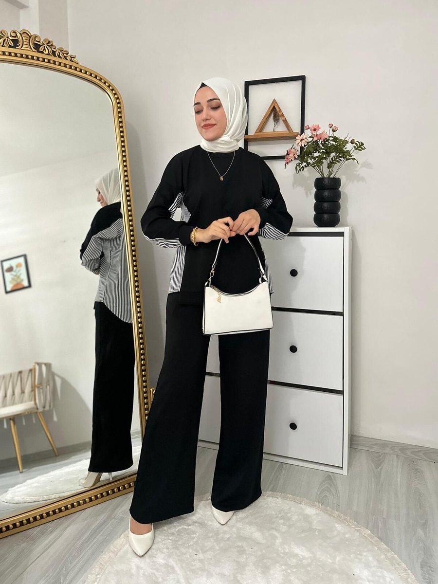 Moda Krash Çizgili Gömlek Bin Spor Takım