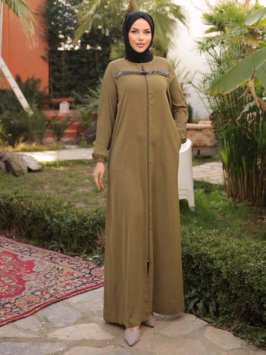 SAHRA BUTİK Ferace Yesil