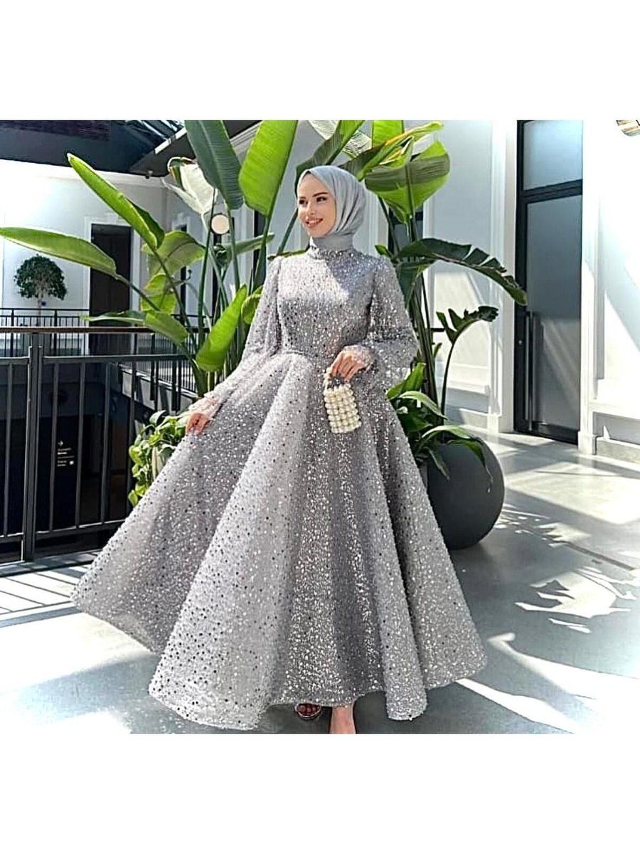 Moda Pullu Boncuklu Abiye Elbise
