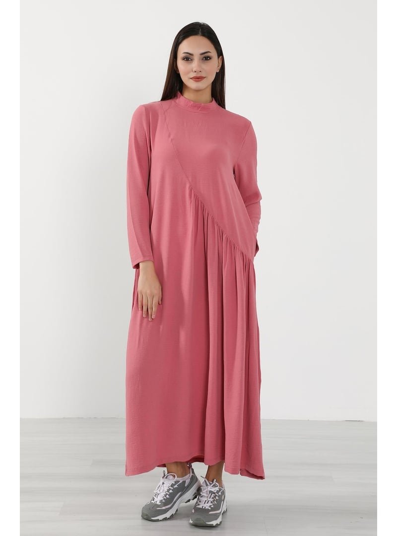 Aisha`s Design Koyu Pembe Şık Ve Rahat Salaş Aerobin Elbise,elb