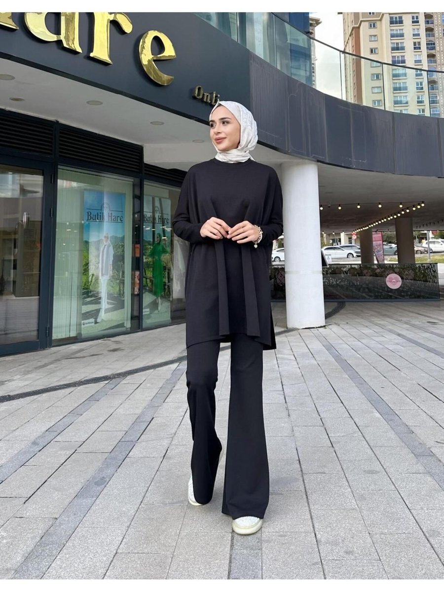 Hare Butik Yanı Yırtmaçlı Tunik