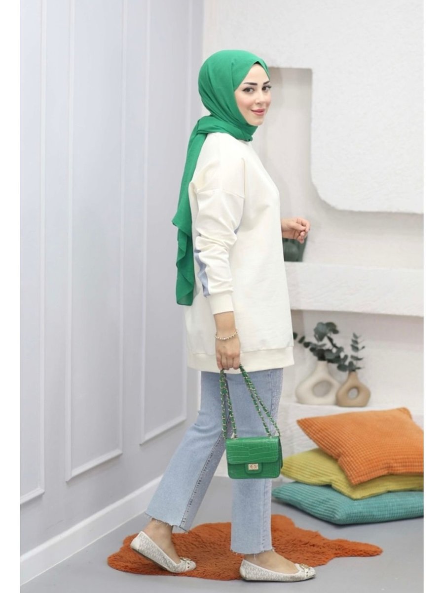 Aden Aydın Denim Detaylı Sweat / Tunik