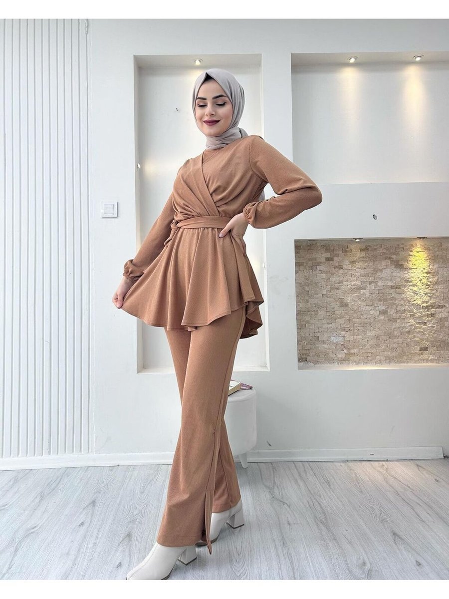 Modida Collection Fitilli Peri Çapraz Takım Giyim / Elbise