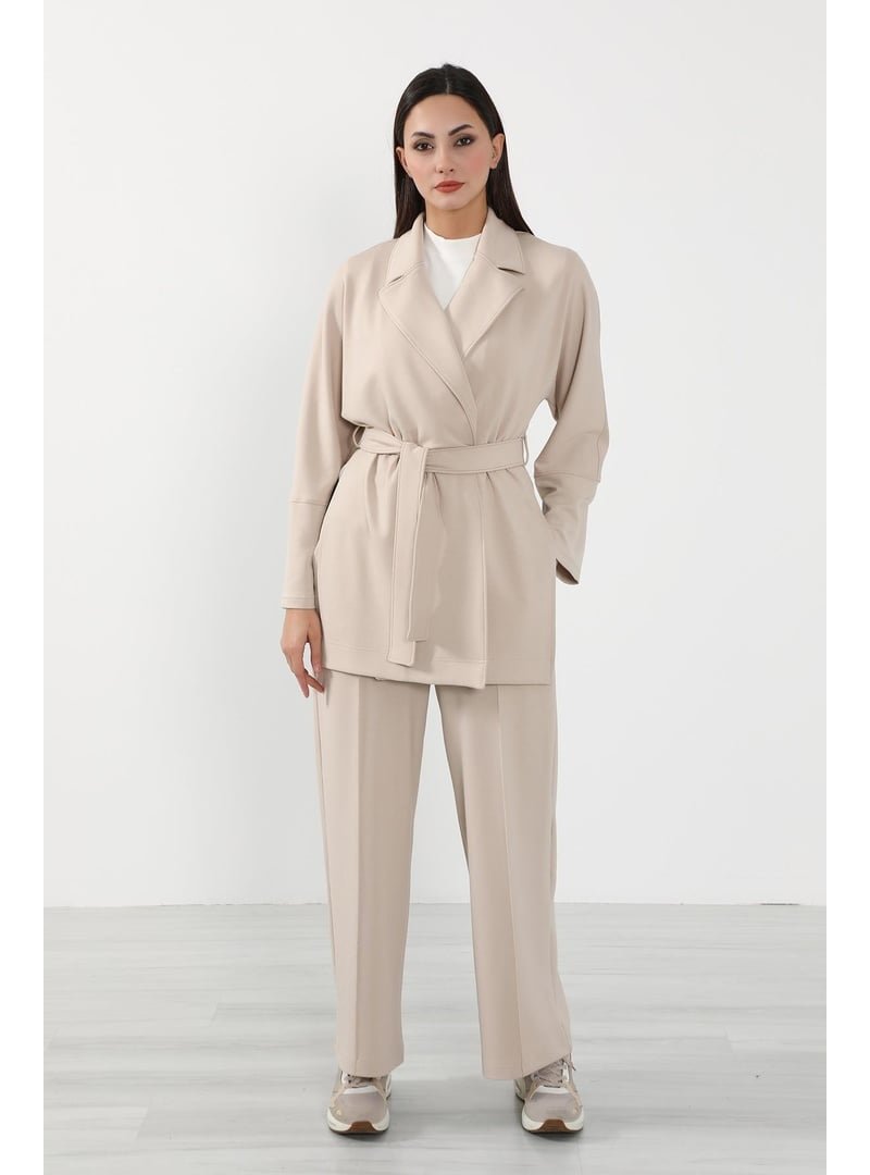 Aisha`s Design Bej Şık Ve Rahat İkili Takım,tk