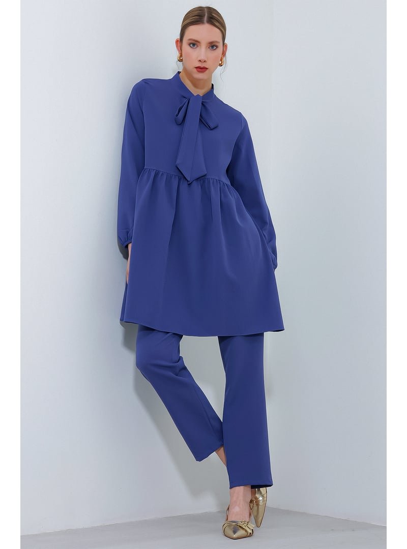 Bigdart İndigo Örme Pantolon Tunik Alt Üst Takım