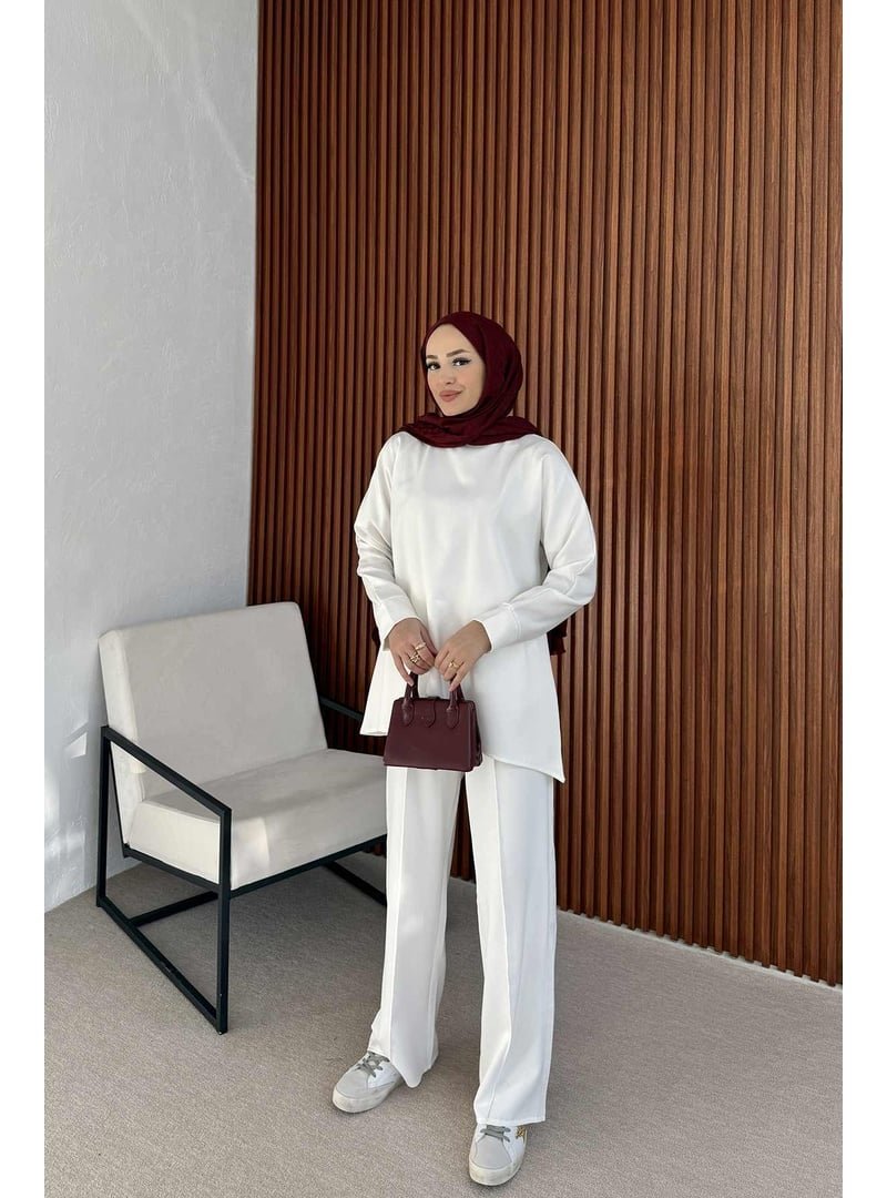 Melike Tatar Beyaz Dabıl Basic Takım