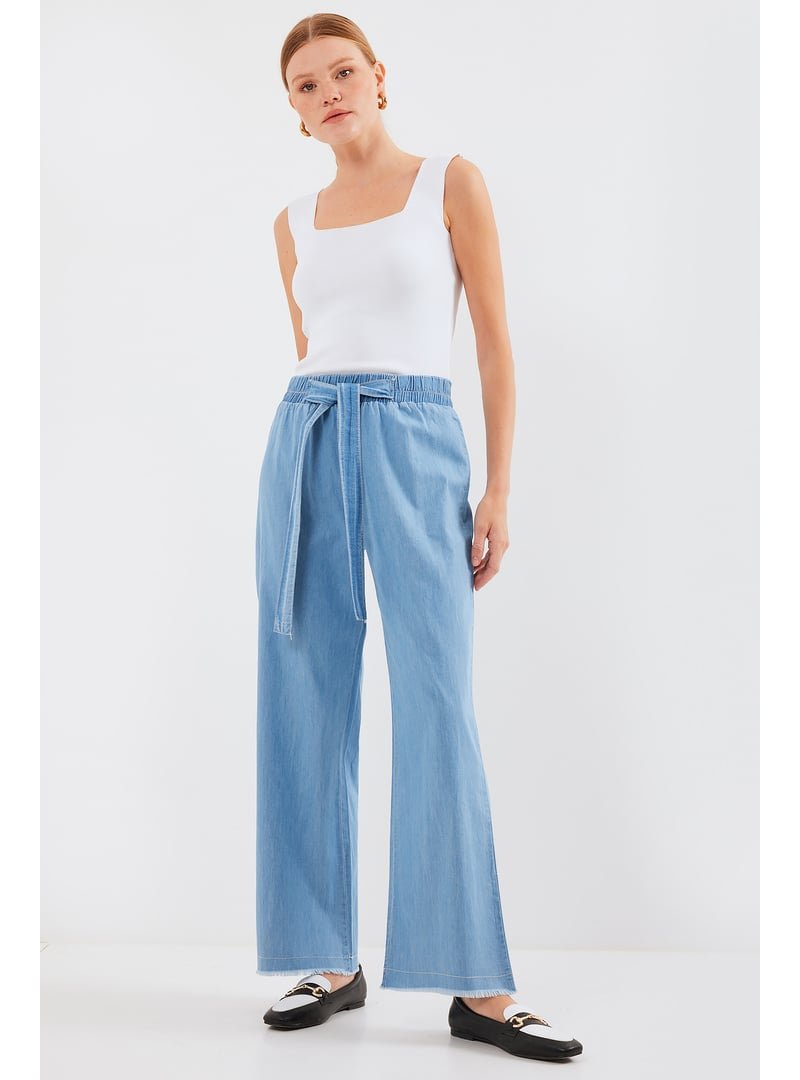 Bigdart Mavi Bol Paça Jeans Pantolon