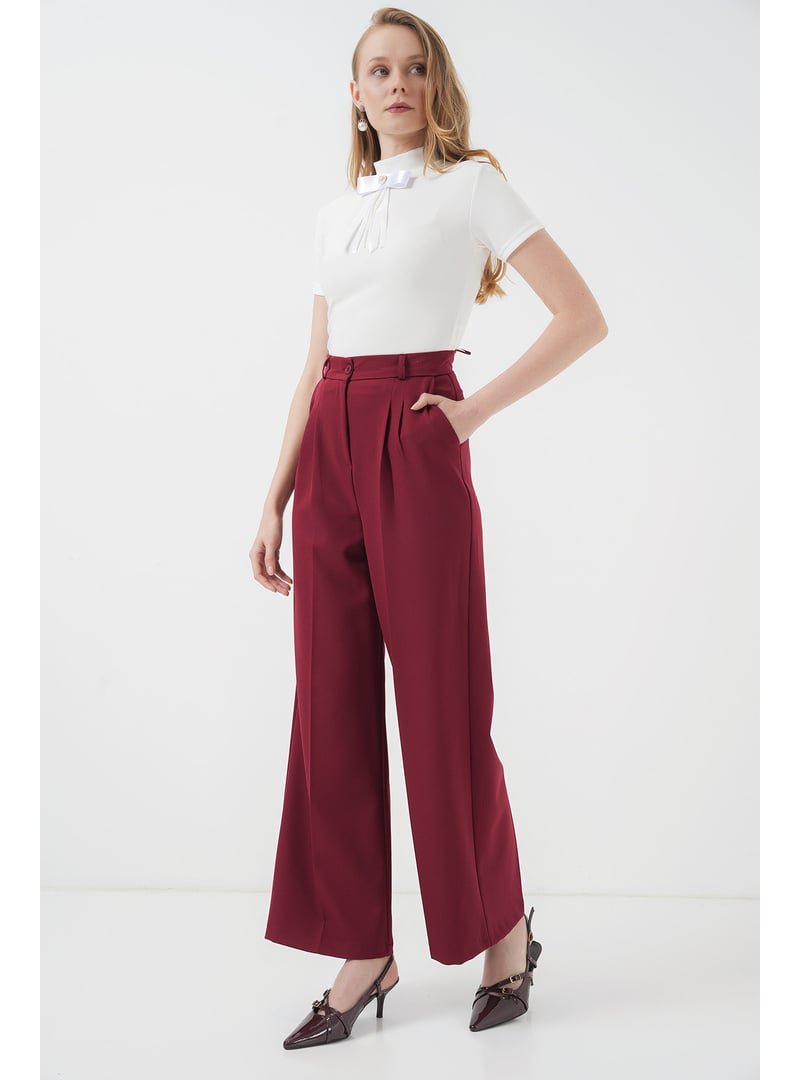 Bigdart Bordo Bol Paça Kumaş Pantolon