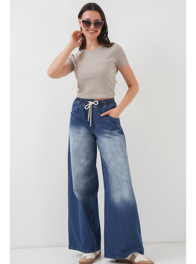 Bigdart Lacivert Bol Paça Kot Pantolon