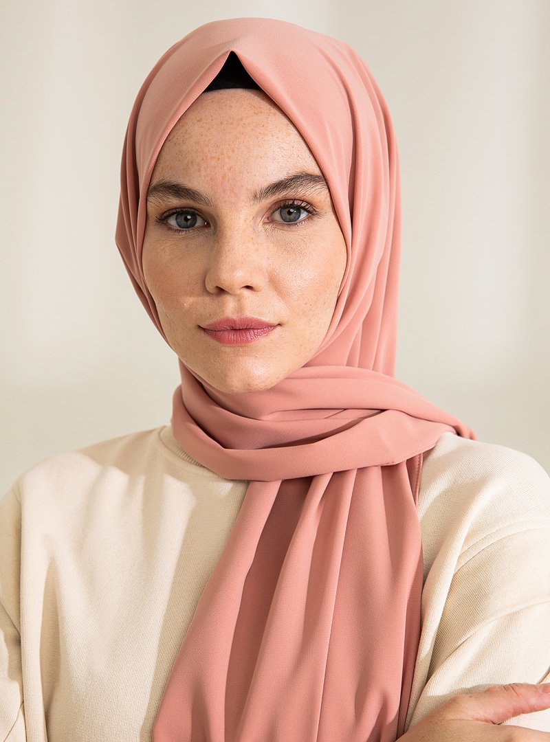 Pure Scarfs Gül Kurusu Medine İpeği Şal