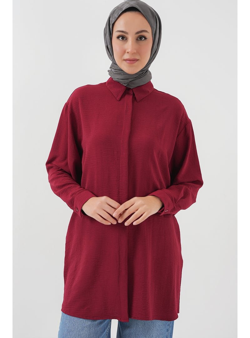 Bigdart Bordo Uzun Gömlek Tunik