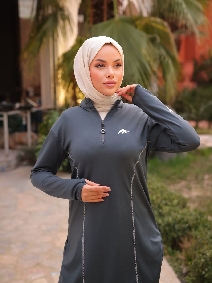 Ryzi Moda Fermuarlı Dalgıç Kumaş Jogger Spor Eşofman takımı