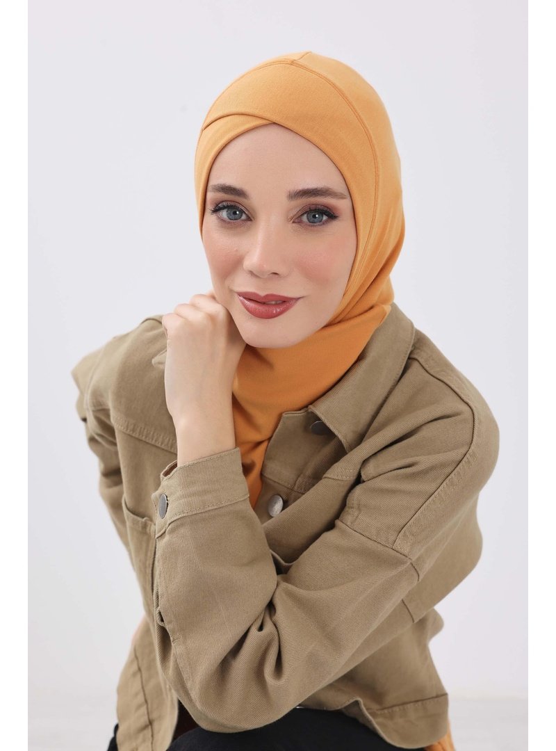 Aisha`s Design 4rb Turuncu Önü Çapraz Detaylı Bone,tb