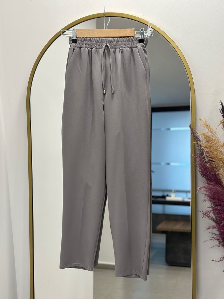 Ebrar Store Asya Havuç Paça Pantolon Gri