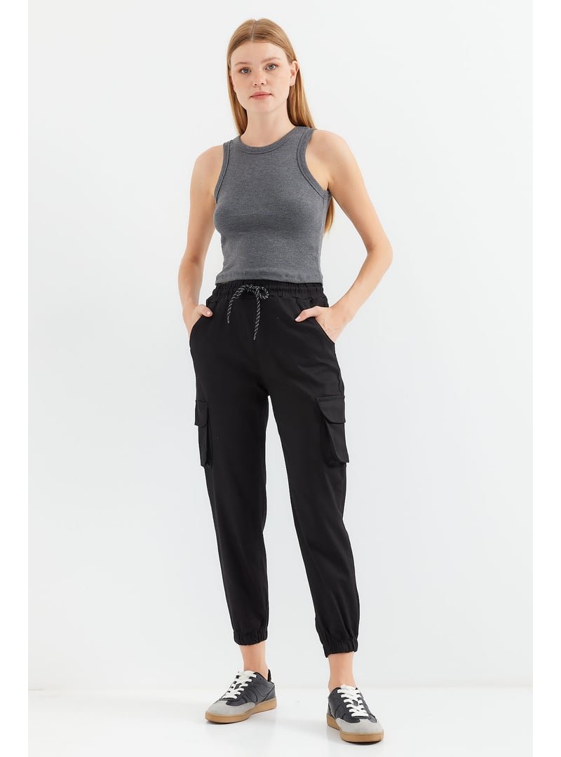 Bigdart Siyah Kargo Cepli Jogger Pantolon