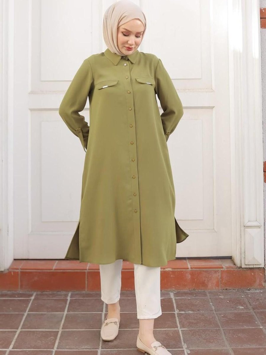 Armine Trend Armin Trend Tunik Yağyeşili