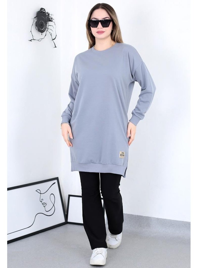 Pelsu Moda Gri Tunik