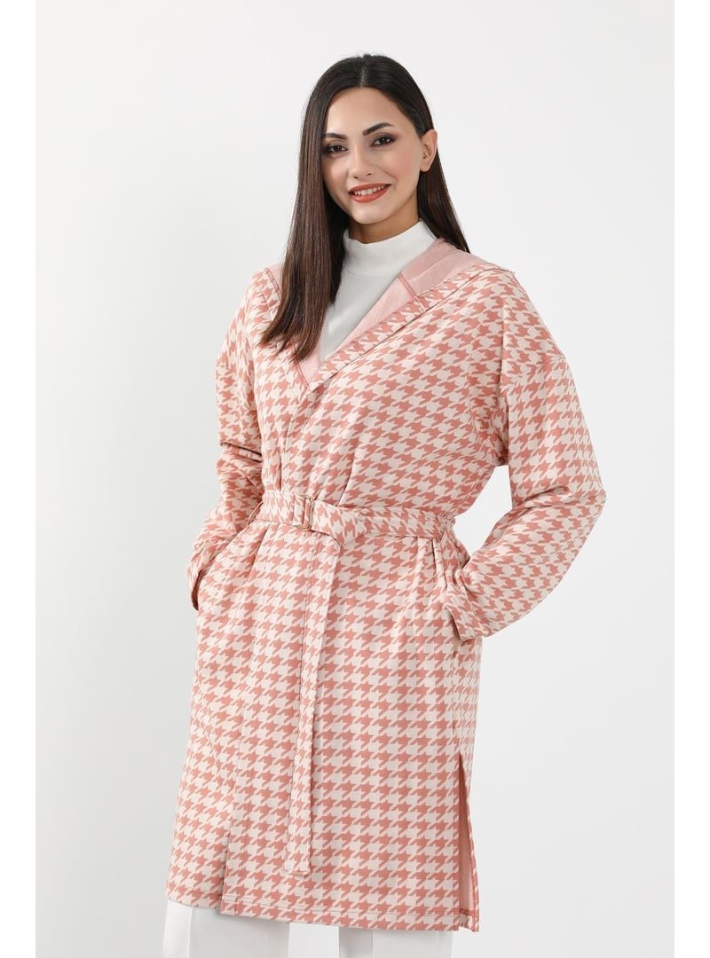 Aisha`s Design Desen Pudra Desenli Hırka Sweat,sw