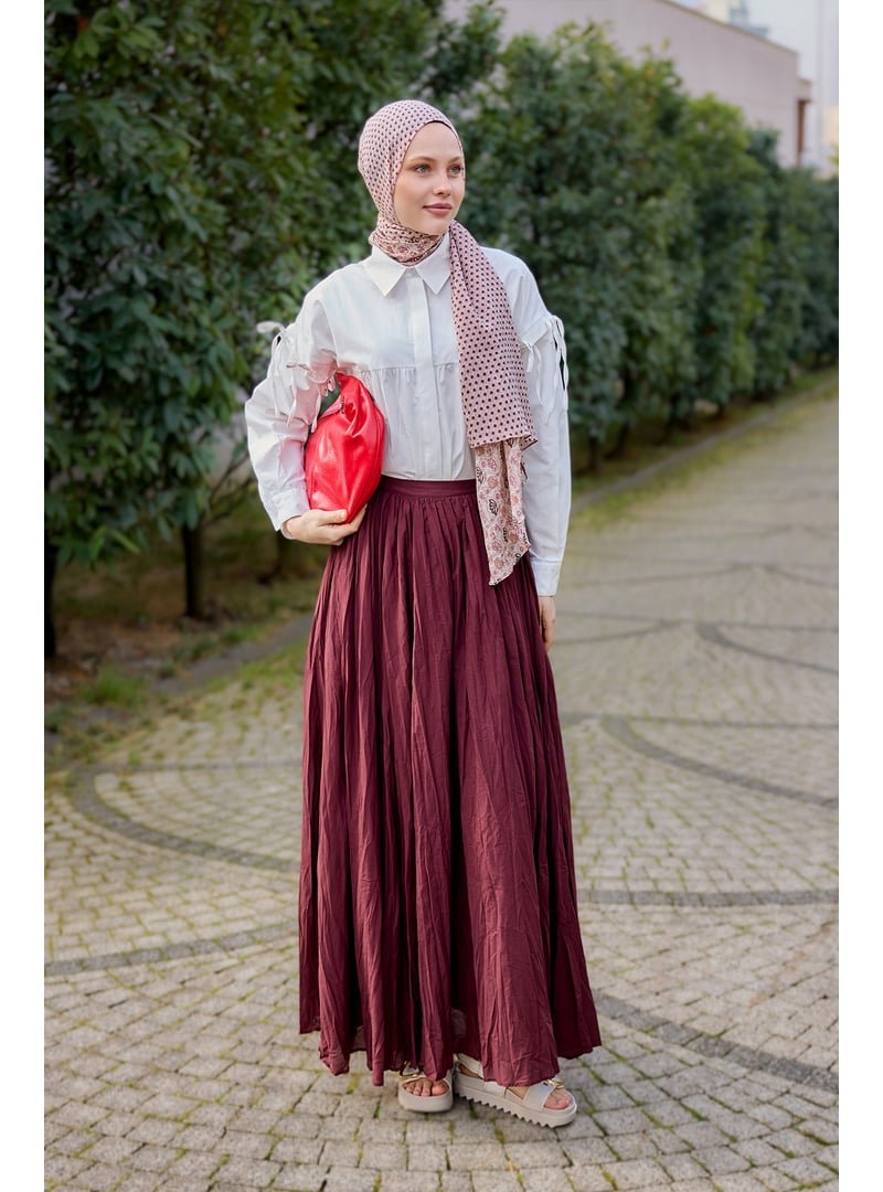 Locco Moda Bordo Kraş Etek
