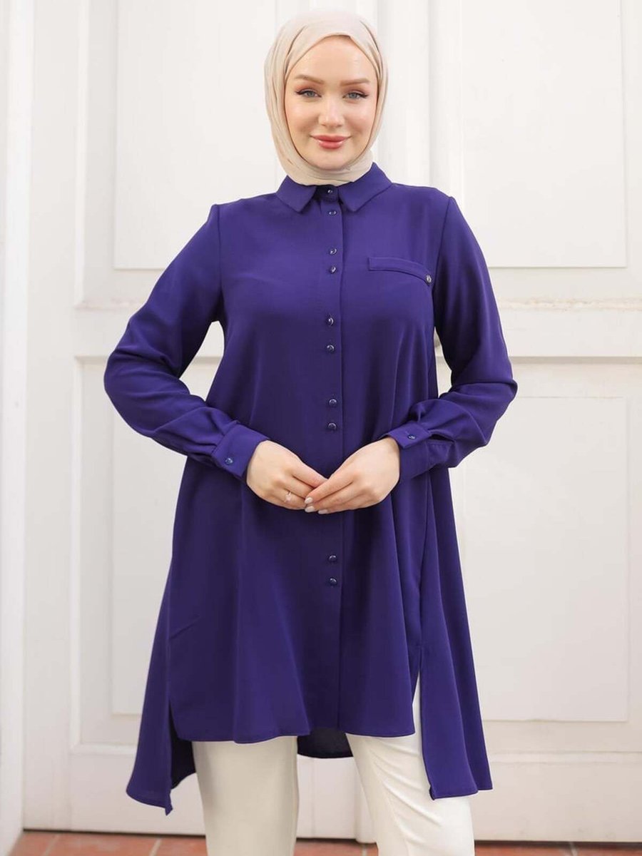Armine Armine Trend Yeni Sezon Gömlek Yaka Düğmeli Tunik