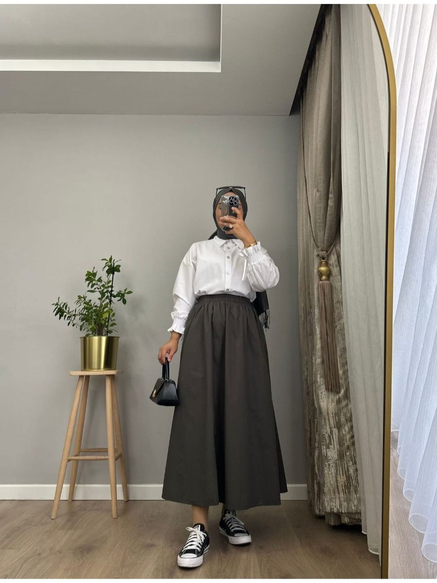 Lamatilda Lingerie Premium Beli Lastikli Cepli Poplin Beyaz Etek