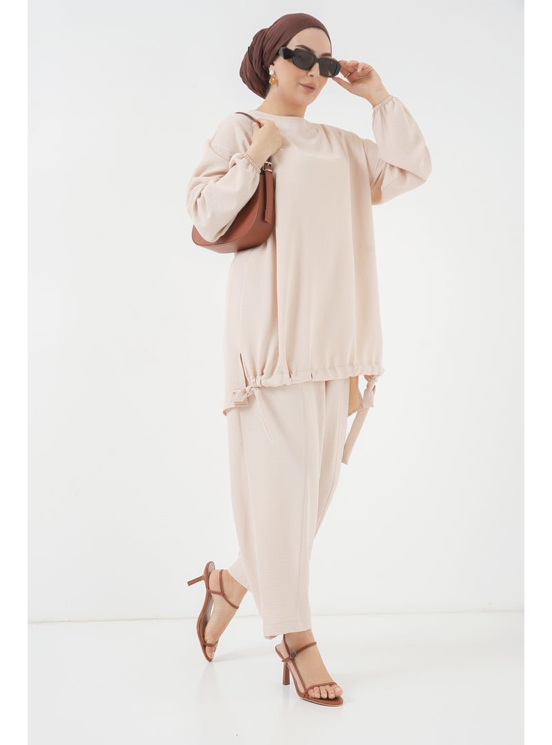 Bigdart Krem Tunik Pantolon İkili Takım